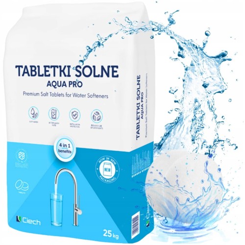 Sól w tabletkach , tabletki solne AQUA PRO zmiękczaczy 20 KG